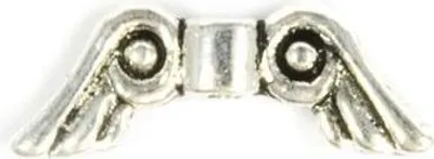 Produktbild von Metallzwischenteile Flügel altsilberfb, 15 mm Lochgröße 1,2 mm