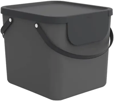 Immagine prodotto di Sistema di selezione del bucato Rotho 40 L Albula in plastica - Raccoglitore per biancheria con coperchio - Cesto per biancheria 40,0 x 35,8 x 34,0 cm - Selezionatore di biancheria