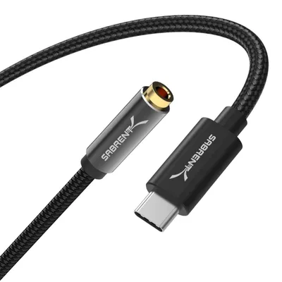Produktbild von Sabrent CB-UC35, 3.5mm, Männlich, USB Typ-A, Männlich, Schwarz