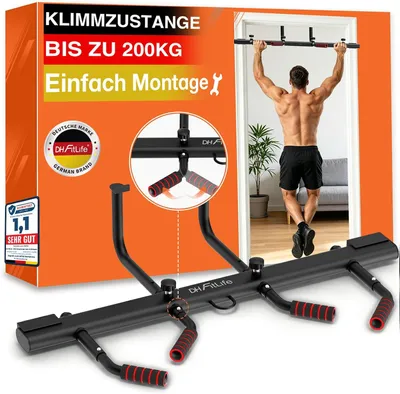 Produktbild von DH FitLife Klimmzugstange für Türrahmen verstellbar bis 200 kg 50–90 cm