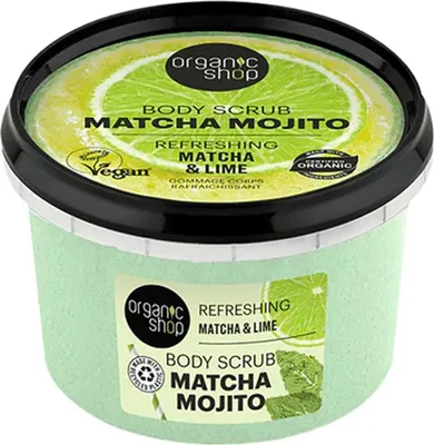 Zdjęcie produktu dla Organic Shop Odświeżający peeling do ciała Matcha Mojito 450 ml