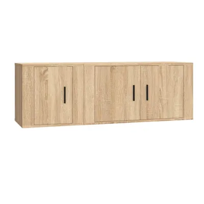 Produktbild von vidaXL 2-tlg. TV-Schrank-Set Sonoma-Eiche Holzwerkstoff