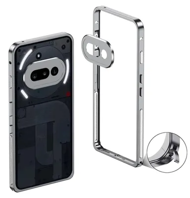 Produktbild von Für Nothing Phone 3a Metallrahmen Wärmeableitung Kamera Ring Schutz Hülle Grau