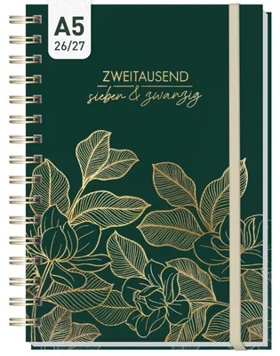 Produktbild von Lieblings-Timer 2026/2027 / 17 Monate / A5 / Golden Leaves / Häfft-Verlag