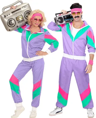 Produktbild von Kostüm Outfit Sportler Trainingsanzug DISCO 80er XXXL