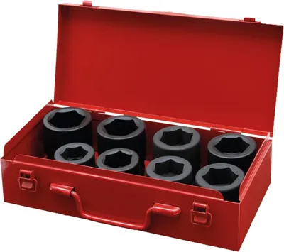 Immagine prodotto di KS Tools Set di bussole esagonali da 1", corte, 8 pezzi, 515.0610