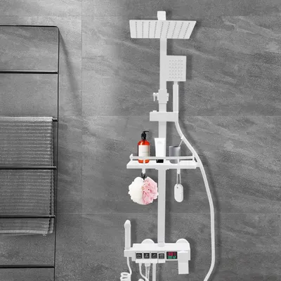 Immagine prodotto di Doccia a soffione - Doccia a pioggia - Doccia portatile - Miscelatore termostatico - Miscelatore per doccia - Display digitale