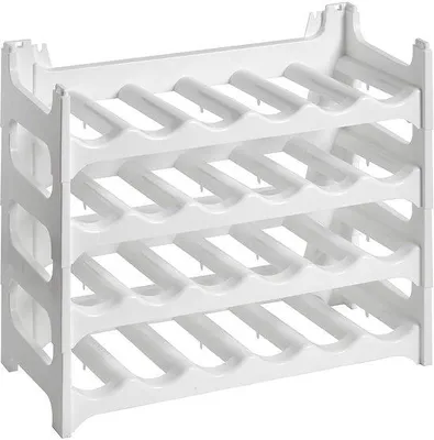 Produktbild von Famanu Flaschenregal Modulares Design - Stapelbar für 24 Flaschen - Weiß