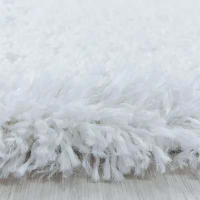 Produktbild von Hochflor Teppich Francesca Läufer, Farbe: Weiß, Größe:80x250 cm