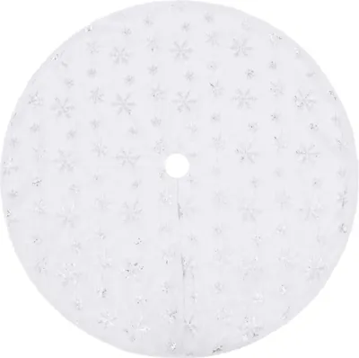 Produktbild von vidaXL Luxus-Weihnachtsbaumrock Weiß 90 cm Kunstfell