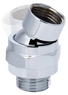 Duschkopf-Adapter Kugelgelenk, Messing, G 1/2, verstellbar