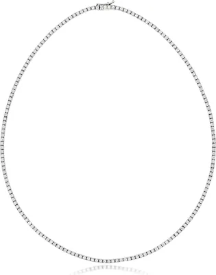 Produktbild von Atemberaubende 18 Karat (750) Weißgold Damen - Diamant Halskette Brillant-Schliff 6.12 Karat FG - VS2 - 16 Gramm; TRS37454