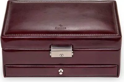 Produktbild von Sacher Schmuckkoffer Schmuckkasten FLORAGE bordeaux Schloss Schublade