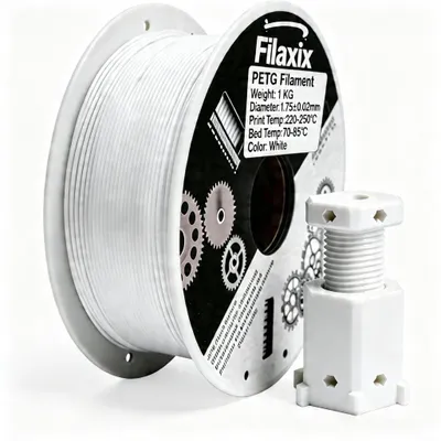 PETG-Filament 1,75 mm, 1 kg, weiß, ±0,03 mm