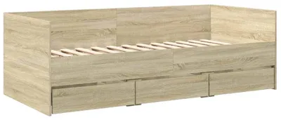 Obrázek produktu pro vidaXL Denní postel se zásuvkami bez matrace Sonoma dub 100x200 cm