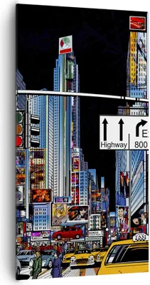 Produktbild von Bild auf Leinwand - Leinwandbild - Manhattan New York Straße - 65x120cm - Wand Bild - Wanddeko - Leinwanddruck - Bilder - Kunstdruck - Wanddekoration - Leinwand bilder - Wandkunst - PA65x120-2720