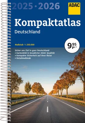 Produktbild von ADAC Kompaktatlas 2025/2026 Deutschland 1:250.000