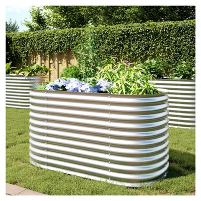 Produktbild von Hochbeet 160x80x81 cm aus verzinktem Stahl in Silber