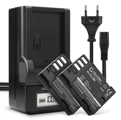 Produktbild von CELLONIC 2x Akku für Kamera Kompatibel mit Pentax K-1, K-3, 645Z, D-LI90 - (1250mAh, 7.4V) + Ladegerät
