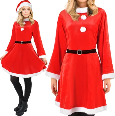 Immagine prodotto di Costume donna Natale Signora Babbo Natale Abito fiocco di neve Cosplay 3 pezzi 22702