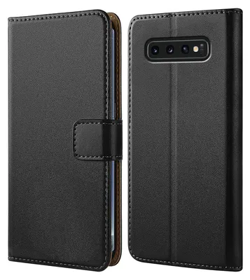 Produktbild von Handy Tasche für Samsung Galaxy S10 5G Schutzhülle Bookstyle Etui Klapphülle Wallet Flip Cover Case Schwarz