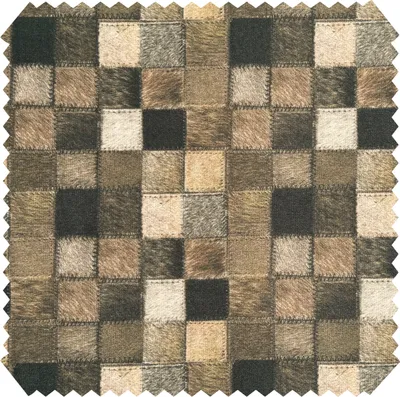 Produktbild von novely® PASSAU ANIMAL Kuschelweicher Möbelstoff in Patchwork Lederoptik | Meterware | 1 lfm - Farbe: 05 Creme Braun Schwarz