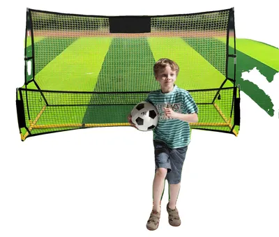 Obrázok produktu pre Futbalová odrazová sieť, vysoká odrazová sieť z polyesteru, nastaviteľná výška, vhodná na individuálny tréning, zlepšuje kontrolu nad loptou, robustná konštrukcia