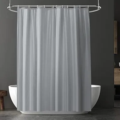 Produktbild von PromoHome® Duschvorhang Anti-Schimmel PEVA Wasserfest 180x180 cm mit 12 Haken Grau Schimmelresistent Badezimmer Vorhang