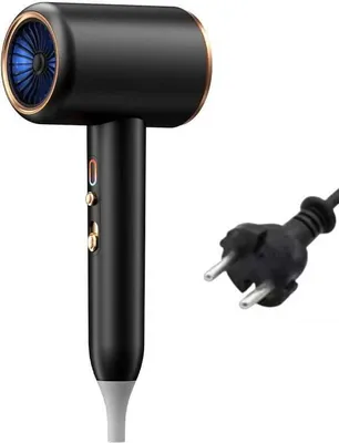 Obrázek produktu pro Výkonný iontový fén pro domácnost a kadeřnický salon, 2400 W, černý