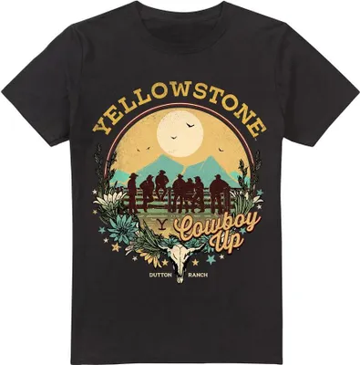 Image de Yellowstone - T-shirt "Cowboy Up" pour homme TV5700 (4XL) (Noir)