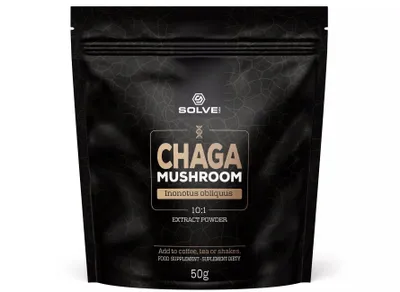 Produktbild von SolveLabs Chaga (Sub-Borrel) 10:1 Pilz-Pulver 50g
