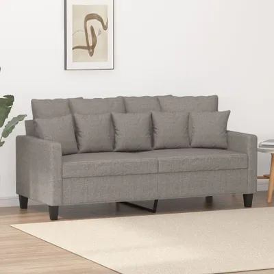Image de Canapé exclusif, modèle 2 places, couleur taupe, 140 cm, revêtement en tissu