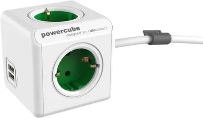 Productafbeelding van Allocacoc Stekker - Kunststof - Groen - Wit
