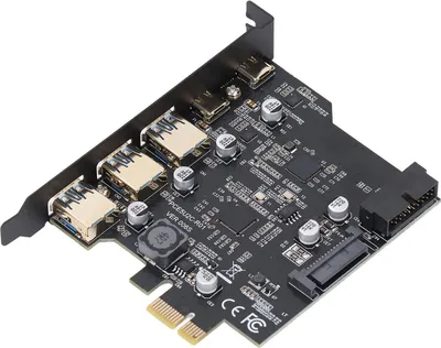 Obrázok produktu pre PCIe na kartu USB 3.2 Gen 1 5 Gbit/s 3 typ A 2 C 5 portov PCI Express Extension pre Win Linux