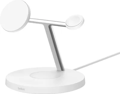 Produktbild von Belkin BoostCharge Pro 3-in-1 Qi2 Wireless Charging Station, white
