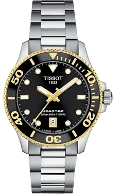 Obrázek produktu pro Tissot Seastar 1000 Quartz, černý ciferník, 36 mm, zlatá