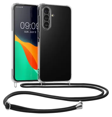 Produktbild von kwmobile Necklace Case kompatibel mit Samsung Galaxy A27 5G Hülle - Silikon Cover mit Handykette - Band Handyhülle Transparent