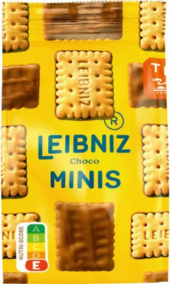 Obrázek produktu pro Bahlsen Leibniz Minis Choco, máslové sušenky s čokoládou, máslové mini sušenky, máslové sušenky, sušenky, 125 g