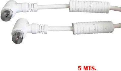 Obrázok produktu pre Edm Cable-tv s uhlom a filtrom 5 M White White One Size