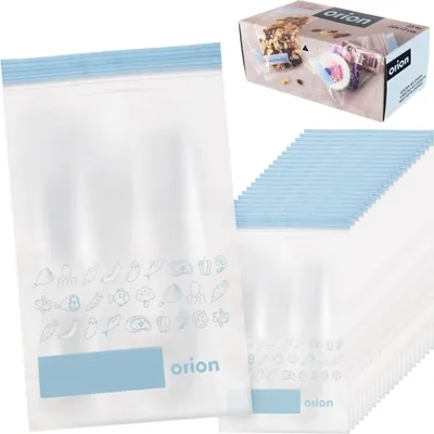 Image de Sacs en plastique pratiques avec fermeture pour réfrigérateur et congélateur, paquet de 25