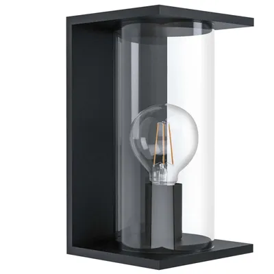 Image de Eglo 98713 CASCINETTA E27 Applique murale/plafonnier d'extérieur noir IP54