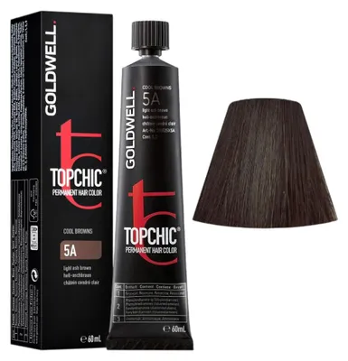 Immagine prodotto di Goldwell Topchic Tube C5A Light Ash Brown 60ml - colore permanente in tubo