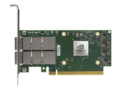 Produktbild von Nvidia Mellanox ConnectX -6 Dx, Eingebaut, Kabelgebunden, PCI Express, Ethernet / Fiber, 100000 Mbit/s, Mehrfarbig
