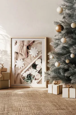Image de Wallity, Nwyearsngmdl15, Tableau décoratif encadré, multicolore, en bois, 33 x 48 cm