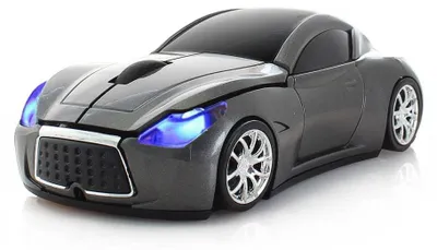 Produktbild von Kabellose Sportwagen Maus Kabellose Desktop Laptop Maus Computermaus 2400 MHz Optische Mäuse für YFND Grau