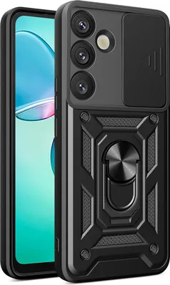 Image de Coque Hybrid Armor Camshield pour Galaxy S25 Plus - Noir KP39806