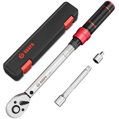 Imagen del producto de Llave dinamométrica Solidchoice, de 3/8 de pulgada, con rango de 5-60 Nm y extensión de 125 mm, para bicicletas y motocicletas