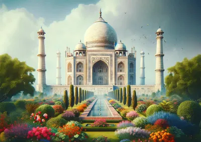 Immagine prodotto di Puzzle d'arte - puzzle Taj Mahal - 1000 dielov