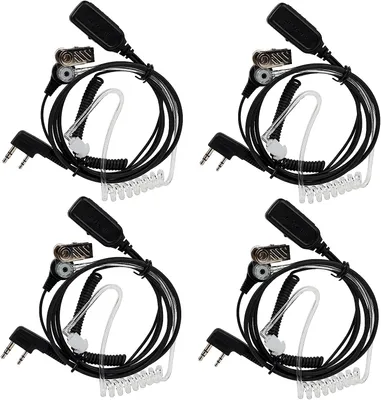 Obrázek produktu pro Retevis Rádiová sluchátka do uší, sluchátka Walkie-Talkie VOX, kompatibilní s RT24 RT27 RT622 RB618 atd., sluchátka s cívkou (4 ks)
