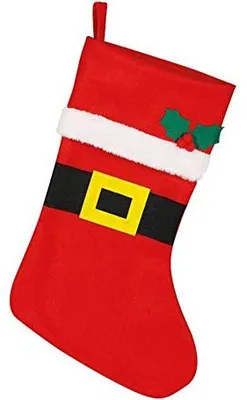 Weihnachtsstrumpf, rot, 44 cm, für Geschenke und Süßigkeiten
